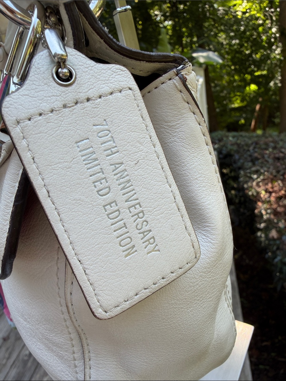 Coach 70th Anniversary Winter White W/Silver Willis Set 3 Tags and Coach Scarf - Picture 9 of 17